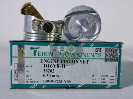 Поршень із пальцем +0.50мм (к-кт на двигун) HONDA D16Y8-II TEIKIN 38202-050