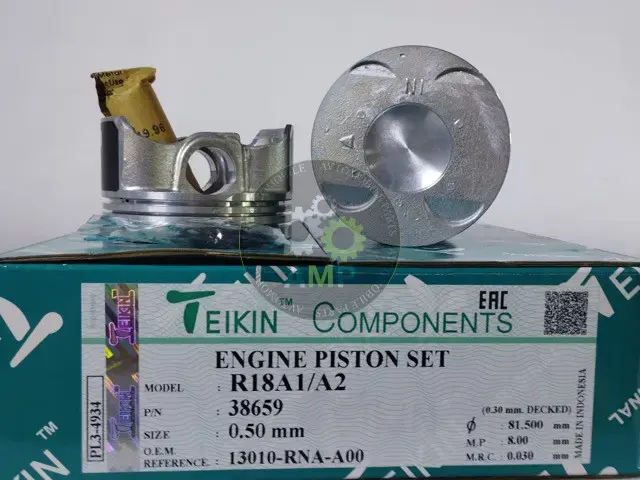 Поршень із пальцем +0.50мм (к-кт на двигун) Honda Civic, FR-V R18A1,R18A2 38659-050 TEIKIN 38659050 (фото 1)