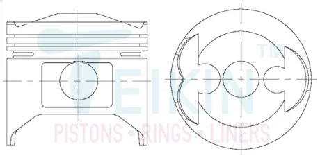 Поршни ремонт +1.00mm(к-кт на мотор) Mazda F6 TEIKIN 42159100