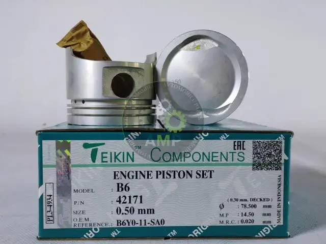 Поршень із пальцем +0.50мм (к-кт на двигун) Mazda 1.6L (B6) 42171-050 TEIKIN 42171050 (фото 1)