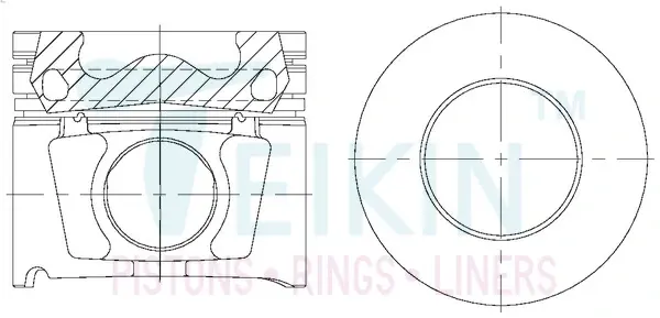 Поршни ремонт +0.50mm (к-кт на мотор) 16v Mazda BT-50, Ford Ranger WLAA TEIKIN 42212AG050 (фото 1)