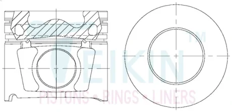 Поршни ремонт +0.50mm (к-кт на мотор) 16v Mazda BT-50, Ford Ranger WLAA TEIKIN 42212AG050