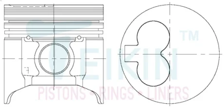 Поршни ремонт +0.50mm(к-кт на мотор) Mazda Alfin Galary R2 LATE TEIKIN 42611AG050