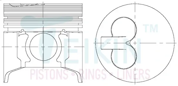 Поршни ремонт +0.50mm(к-кт на мотор) Mazda RF-II Alfin TEIKIN 42671A050 (фото 1)