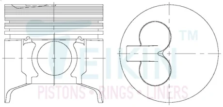 Поршни ремонт +0.50mm(к-кт на мотор) Mazda RF-II Alfin TEIKIN 42671A050