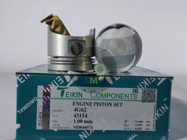 Поршень із пальцем +1.00мм (к-кт на двигун) Mitsubishi 1,8 (4G62) 43154-100 TEIKIN 43154100 (фото 1)