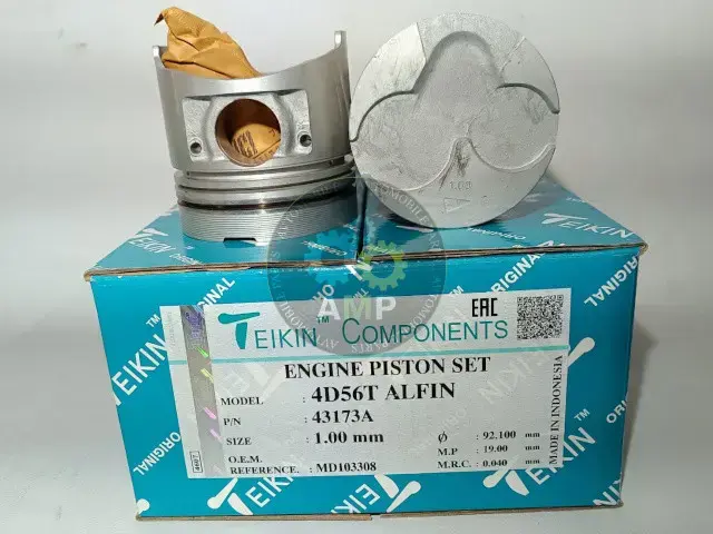 Поршни ремонт (+1.00мм) (к-кт на мотор) 4D56T/D4BF-T Mitsubishi Pajero, L200, L300 / Hyundai H100, H TEIKIN 43173A100 (фото 1)