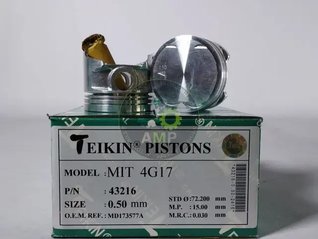 Поршень із пальцем +0.50мм (к-кт на двигун) Mitsubishi 4G17 Colt T120SS 43216-050 TEIKIN 43216050 (фото 1)