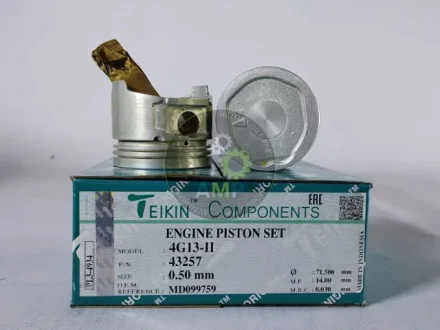Поршень із пальцем +0.50мм (к-кт на двигун) 4G13-II 43257-050 TEIKIN 43257050