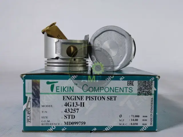 Поршень із пальцем STD (к-кт на двигун) Mitsubishi 1,3L (4G13,4G13-II) TEIKIN 43257-STD (фото 1)