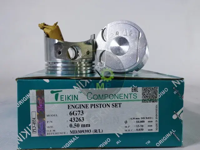 Поршень із пальцем +0.50мм (к-кт на двигун) 6G73 43263-050 TEIKIN 43263050 (фото 1)