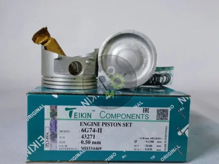 Поршень із пальцем +0.50мм (к-кт на двигун) Mitsubishi 3,5L (6G74-II) SOHS 24V 43271-050 TEIKIN 43271050