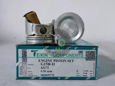 Поршень із пальцем +0.50мм (к-кт на двигун) Mitsubish 1,5L (4G15B,G15B,G15B-II) 43272-050 TEIKIN 43272050