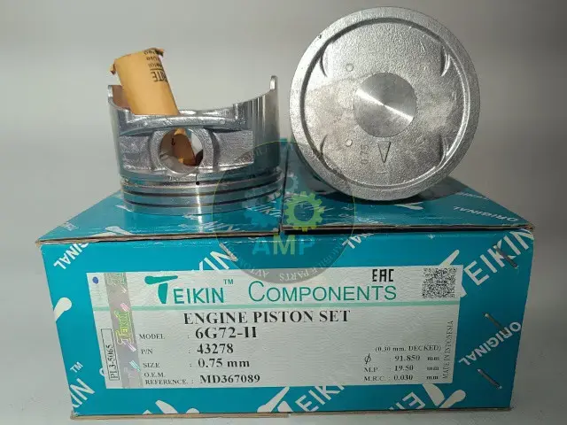 Поршень із пальцем +0.75 (к-кт на двигун) 6G72-II TEIKIN 43278-075 (фото 1)