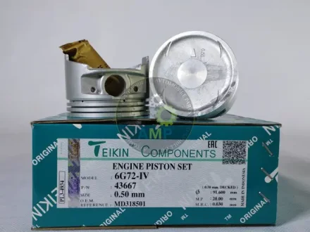 Поршень із пальцем +0.50мм (к-кт на двигун) Mitsubish 3,0L (6G72-IV) 43667-050 TEIKIN 43667050