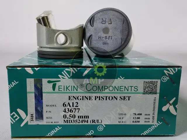 Поршень із пальцем +0.50мм (к-кт на двигун) Mitsubishi 6A12 Galant E54/E64 43677-050 TEIKIN 43677050 (фото 1)