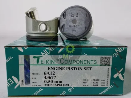Поршень із пальцем +0.50мм (к-кт на двигун) Mitsubishi 6A12 Galant E54/E64 43677-050 TEIKIN 43677050