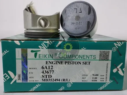 Поршень із пальцем STD (к-кт на двигун) Mitsubishi 2,0L (6A12) Galant E54/E64 43677-STD TEIKIN 43677STD