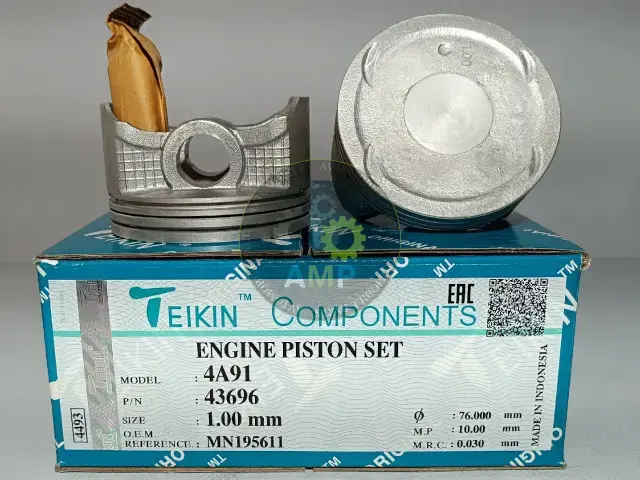 Поршень із пальцем +1.00мм (к-кт на двигун) Mitsubishi 1.5L (4A91) 43696-100 TEIKIN 43696100 (фото 1)