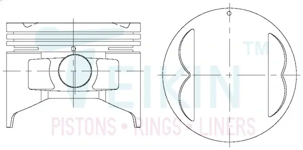 Поршни ремонт +0.025mm(к-кт на мотор) Nissan CA18E TEIKIN 44190025 (фото 1)