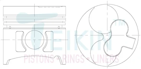 Поршни стандартные (к-кт на мотор) Alfin Nissan TD25 TEIKIN 44255ASTD