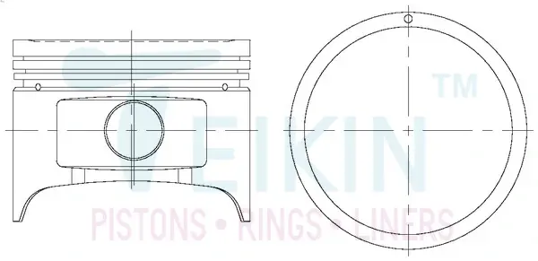Поршни ремонт +0.50mm(к-кт на мотор) Nissan KA24E TEIKIN 44272050 (фото 1)