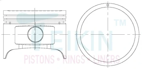 Поршни ремонт +0.50mm(к-кт на мотор) Nissan KA24E TEIKIN 44272050