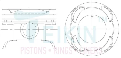 Поршни ремонт +0.50mm(к-кт на мотор) Suzuki G16 (16V) TEIKIN 45601050