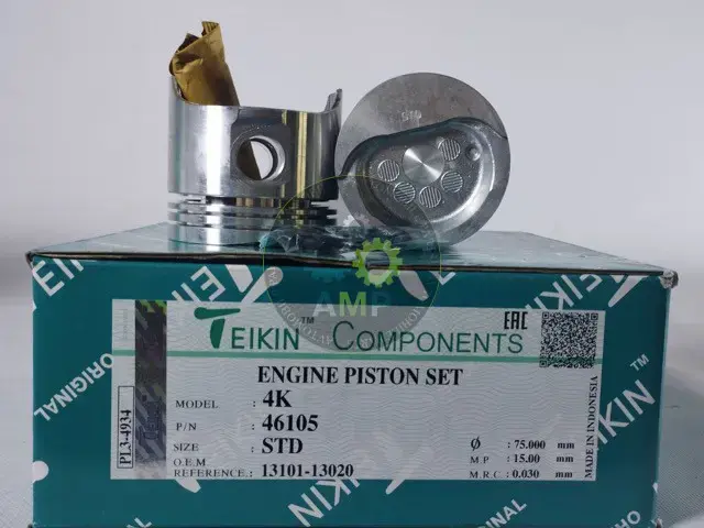 Поршень із пальцем STD (к-кт на двигун) Toyota 1,3L OHV (4K,4KU) TEIKIN 46105-STD (фото 1)
