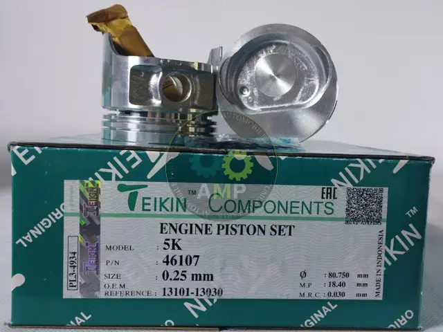 Поршень із пальцем +0.25мм (к-кт на двигун) Toyota 1,5L OHV (5K) TEIKIN 46107-025 (фото 1)