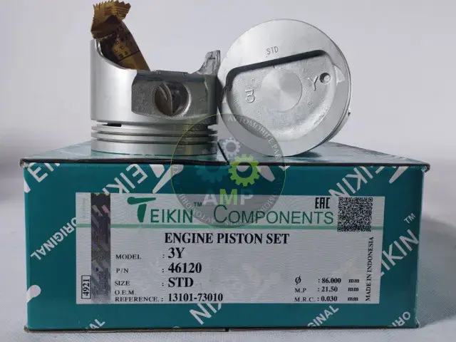 Поршень із пальцем STD (к-кт на двигун) Toyota 2,0L OHV (3Y) TEIKIN 46120-STD (фото 1)