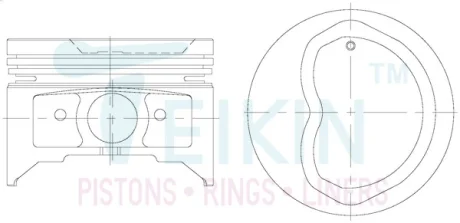 Поршни ремонт +0.50mm(к-кт на мотор) Toyota 4Y TEIKIN 46122050