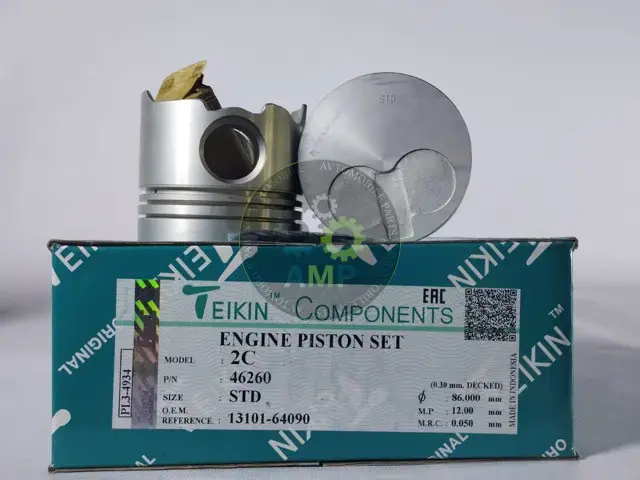 Поршень із пальцем STD (к-кт на двигун) Toyota 2,0D (2C) 46260-STD TEIKIN 46260STD (фото 1)