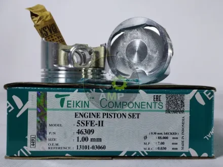 Поршни ремонт (+1.00мм) (к-кт на мотор) 5S-FE 2,2L Toyota Camry V20, Solara TEIKIN 46309100