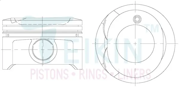 Поршни +0.25mm (к-кт на мотор) 1ZZ-FE Toyota Corolla, Celica, RAV-4 TEIKIN 46334025 (фото 1)