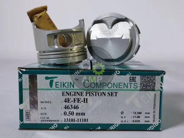 Поршень із пальцем +0.50мм (к-кт на двигун) 4E-FE-II 46346-050 TEIKIN 46346050 (фото 1)