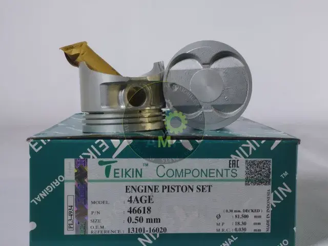 Поршень із пальцем +0.50мм (к-кт на двигун) Toyota 1,6L (4A,4AGE,4A-GEU) TEIKIN 46618-050 (фото 1)