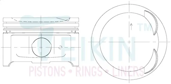 Поршни ремонт +0.50mm(к-кт на мотор) Toyota 2SZ-FE TEIKIN 46683050 (фото 1)