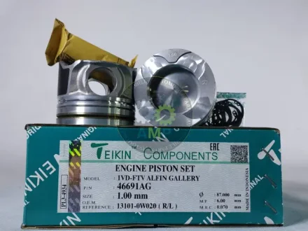 Поршень із пальцем +1.00мм (к-кт на двигун) Toyota 1VD-FTV 4,5 diesel Land Cruiser 200, Lexus LX450D 46691AG-100 TEIKIN 46691AG100
