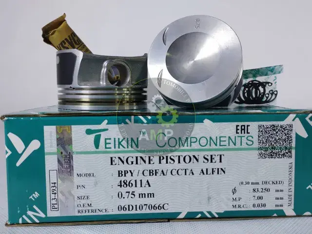Поршень із пальцем +0.75 (к-кт на двигун) VAG 2.0TFSI BPY CBFA CCTA ALFIN TEIKIN 48611A-075 (фото 1)