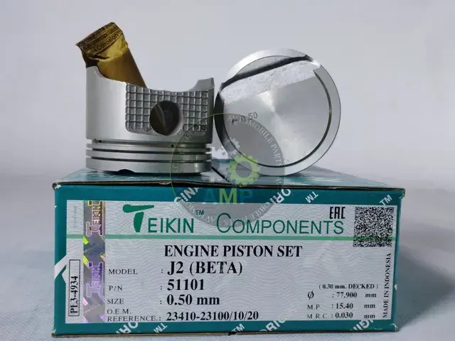 Поршень із пальцем +0.50мм (к-кт на двигун) Hyundai J2 (BETA) 1.6 G4GR 51101-050 TEIKIN 51101050 (фото 1)