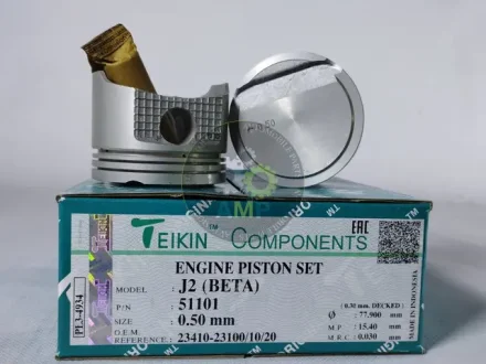 Поршень із пальцем +0.50мм (к-кт на двигун) Hyundai J2 (BETA) 1.6 G4GR 51101-050 TEIKIN 51101050