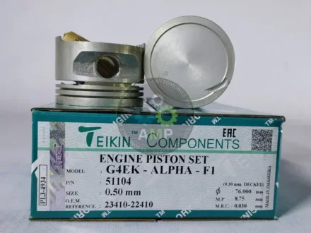 Поршень із пальцем +0.50мм (к-кт на двигун) Hyundai G4EK-ALPHA-F1,G4AE,G4AEB 51104-050 TEIKIN 51104050
