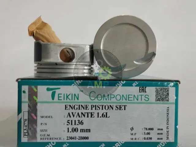 Поршень із пальцем +1.00мм (к-кт на двигун) AVANTE 1.6L 51136-100 TEIKIN 51136100 (фото 1)