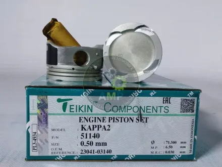 Поршень із пальцем +0.50мм (к-кт на двигун) KAPPA2 (G4LA) TEIKIN 51140-050