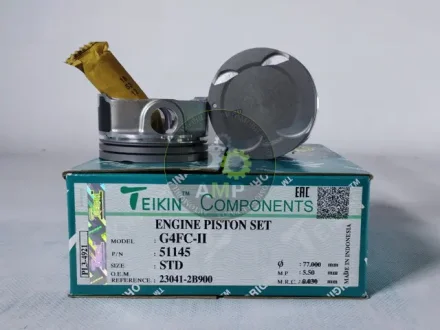 Поршень ДВЗ STD (4од.+пальці) Hyundai 1.6 (G4FC-II) Elantra (15-), Cerato (16-) TEIKIN 51145-STD
