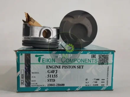 Поршень ДВЗ STD (4од.+пальці) Hyundai G4FJ 1.6 DOHC GDI Tucson (13-), Solaris 1.6 (-10), Veloster (11-) TEIKIN 51155-STD