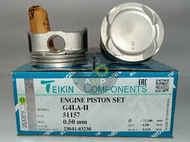 Поршень із пальцем +0.50мм (к-кт на двигун) G4LA-II 51157-050 TEIKIN 51157050 (фото 1)