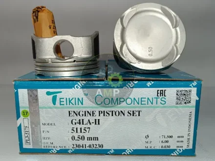 Поршень із пальцем +0.50мм (к-кт на двигун) G4LA-II 51157-050 TEIKIN 51157050