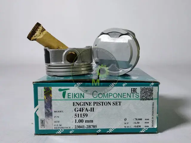 Поршень із пальцем +1.00мм (к-кт на двигун) G4FA-II TEIKIN 51159-100 (фото 1)